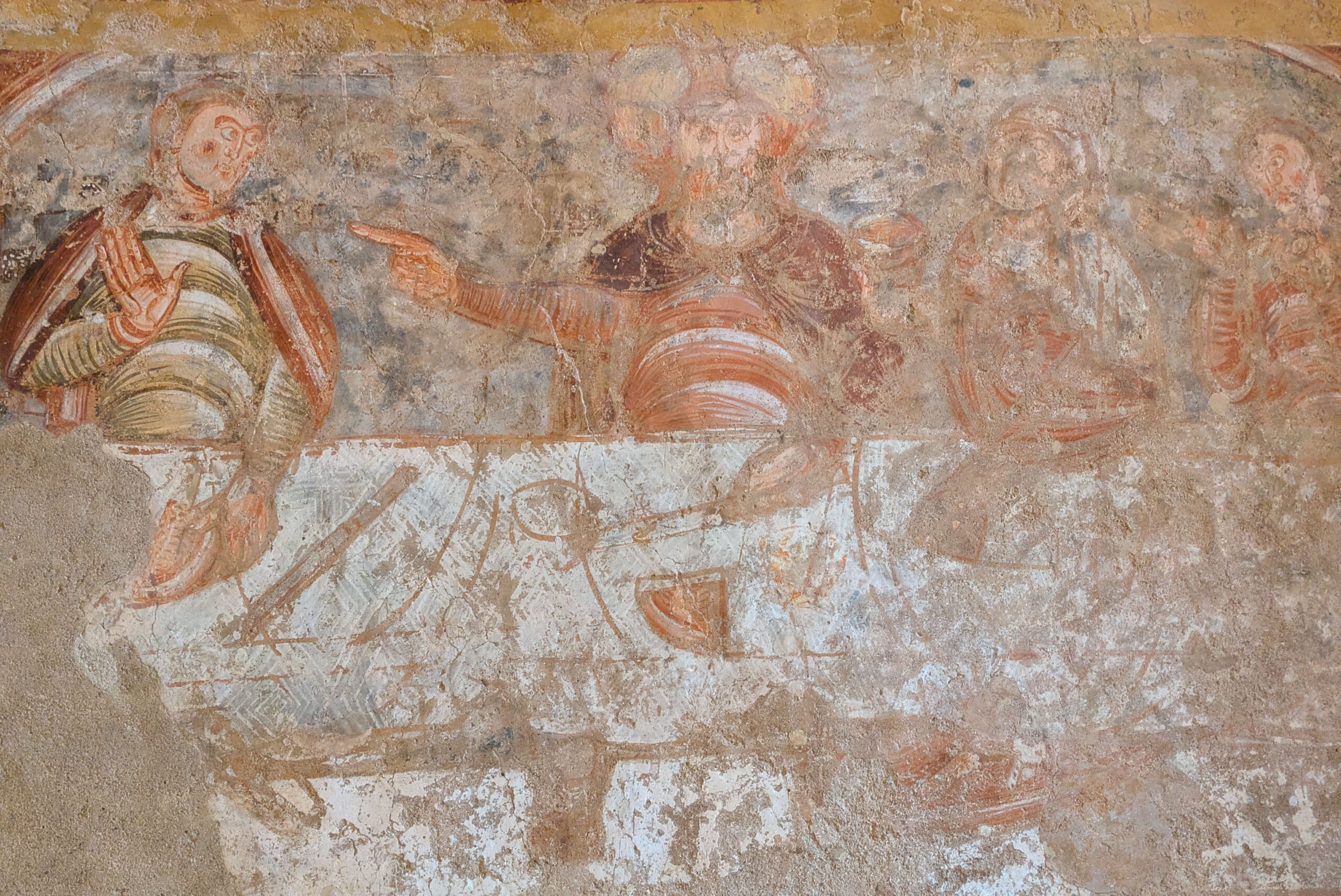 Adam et Eve chassés du paradis terrestre - Fresque de Vic