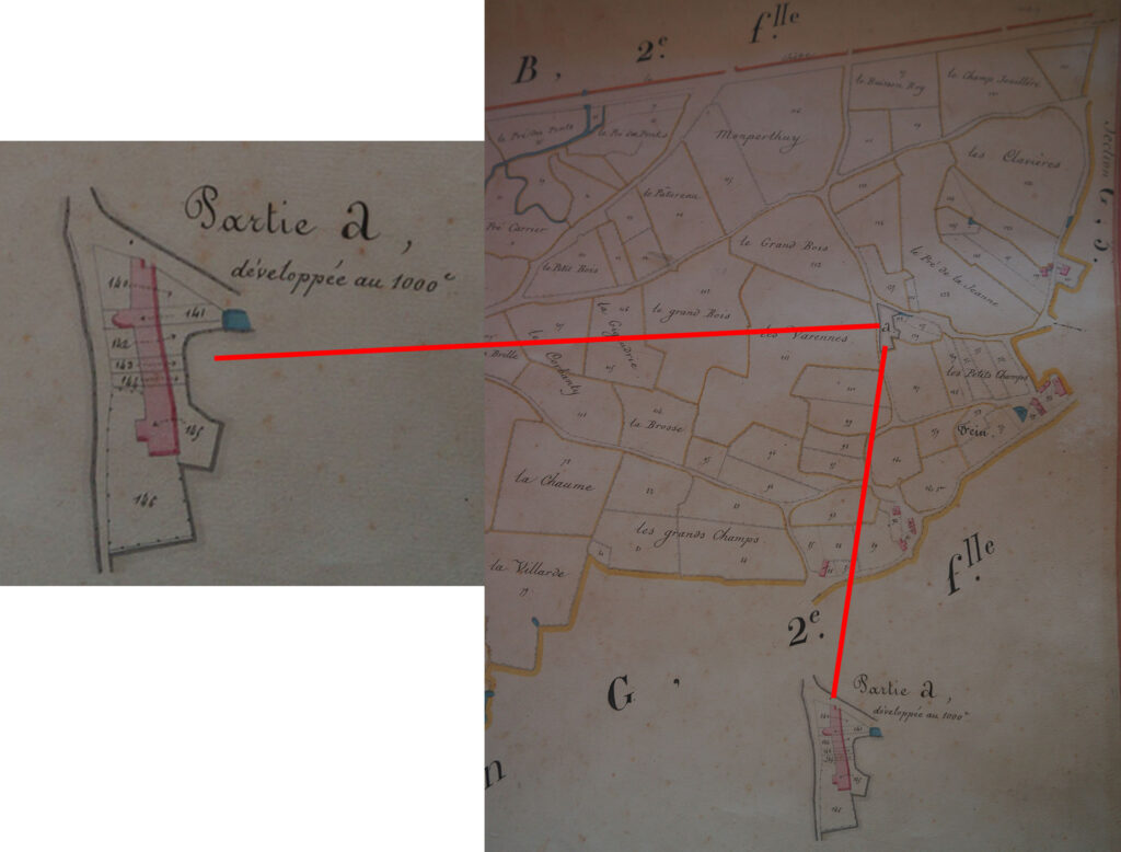 Nohant Vic plan cadastre Napoléon