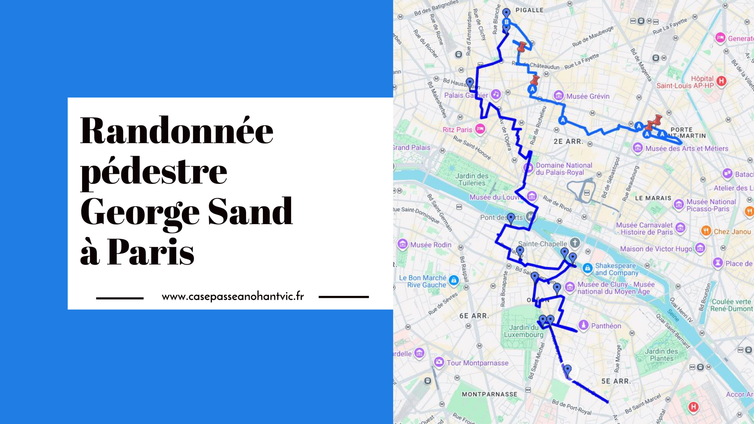 Randonnée pédestre George Sand à Paris